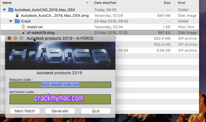 xforce keygen autocad 2017 for mac